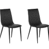 Beliani Tuoli Keinonahka Musta 2 Kpl Montana Outlet