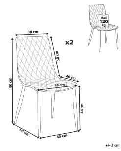 Beliani Tuoli Keinonahka Musta 2 Kpl Montana Outlet
