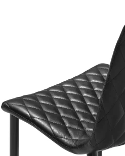 Beliani Tuoli Keinonahka Musta 2 Kpl Montana Outlet