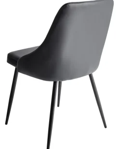 Beliani Tuoli Keinonahka Musta 2 Kpl Valerie Best