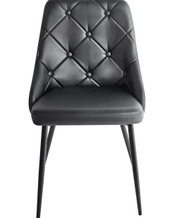 Beliani Tuoli Keinonahka Musta 2 Kpl Valerie Best