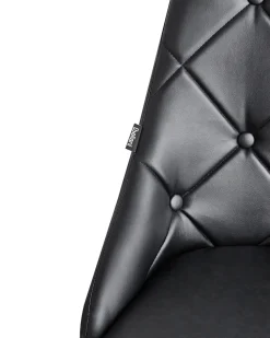 Beliani Tuoli Keinonahka Musta 2 Kpl Valerie Best