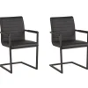 Beliani Tuoli Keinonahka Musta 2 Kpl Buford Discount