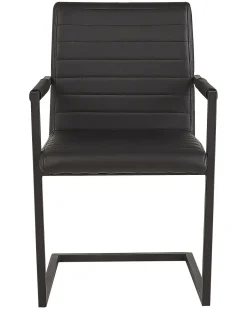 Beliani Tuoli Keinonahka Musta 2 Kpl Buford Discount