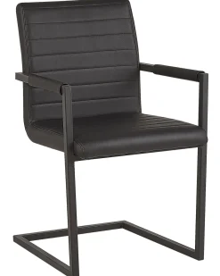 Beliani Tuoli Keinonahka Musta 2 Kpl Buford Discount