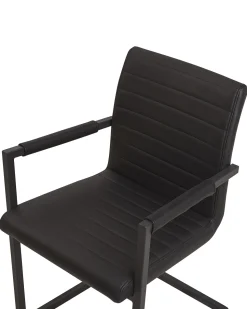 Beliani Tuoli Keinonahka Musta 2 Kpl Buford Discount