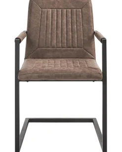 Beliani Tuoli Keinonahka Ruskea 2 Kpl Brandol Outlet