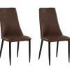 Beliani Tuoli Keinonahka Ruskea 2 Kpl Clayton Discount