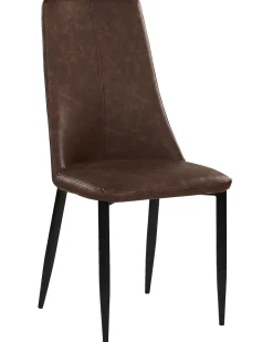 Beliani Tuoli Keinonahka Ruskea 2 Kpl Clayton Discount