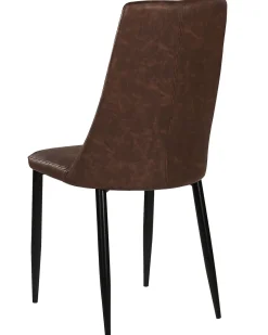Beliani Tuoli Keinonahka Ruskea 2 Kpl Clayton Discount