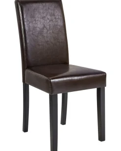 Beliani Tuoli Keinonahka Tummanruskea 2 Kpl Broadway New