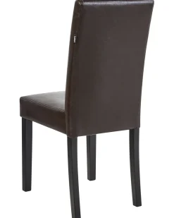 Beliani Tuoli Keinonahka Tummanruskea 2 Kpl Broadway New