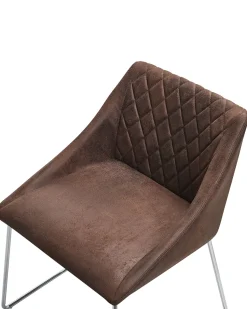 Beliani Tuoli Keinonahka Tummanruskea 2 Kpl Arcata Discount