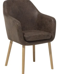 Beliani Tuoli Keinonahka Tummanruskea Yorkville Outlet