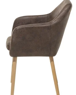 Beliani Tuoli Keinonahka Tummanruskea Yorkville Outlet