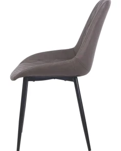 Beliani Tuoli Keinonahka Tummanruskea 2 Kpl Maribel Fashion