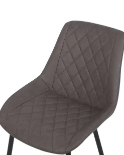 Beliani Tuoli Keinonahka Tummanruskea 2 Kpl Maribel Fashion