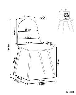 Beliani Tuoli Keinonahka Tummanruskea 2 Kpl Bruce Discount