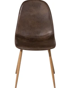 Beliani Tuoli Keinonahka Tummanruskea 2 Kpl Bruce Discount