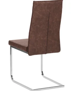 Beliani Tuoli Keinonahka Vaaleanruskea 2 Kpl Rockford Clearance