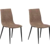 Beliani Tuoli Keinonahka Vaaleanruskea 2 Kpl Montana Flash Sale