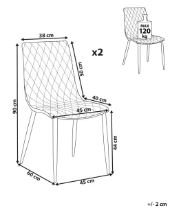 Beliani Tuoli Keinonahka Vaaleanruskea 2 Kpl Montana Flash Sale