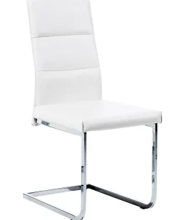 Beliani Tuoli Keinonahka Valkoinen 2 Kpl Rockford Best Sale