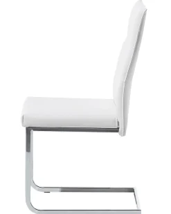 Beliani Tuoli Keinonahka Valkoinen 2 Kpl Rockford Best Sale