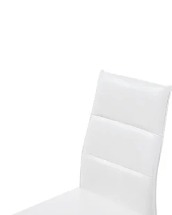 Beliani Tuoli Keinonahka Valkoinen 2 Kpl Rockford Best Sale