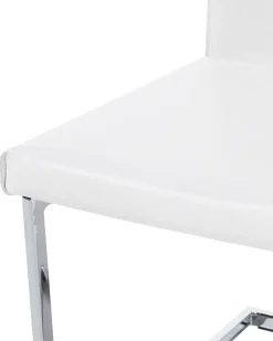 Beliani Tuoli Keinonahka Valkoinen 2 Kpl Rockford Best Sale