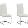 Beliani Tuoli Keinonahka Valkoinen 2 Kpl Greedin Clearance