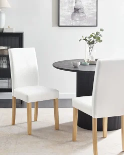 Beliani Tuoli Keinonahka Valkoinen 2 Kpl Broadway Best