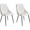 Beliani Tuoli Keinonahka Valkoinen 2 Kpl Valerie Cheap