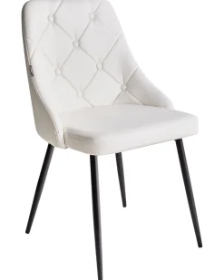 Beliani Tuoli Keinonahka Valkoinen 2 Kpl Valerie Cheap