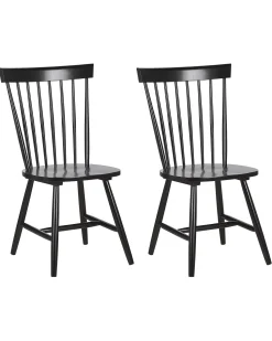 Beliani Tuoli Kumipuu Musta 2 Kpl Burges New