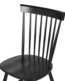 Beliani Tuoli Kumipuu Musta 2 Kpl Burges New