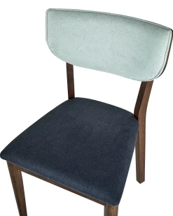 Beliani Tuoli Kumipuu Sininen/Tumma Puu 2 Kpl Moka Flash Sale