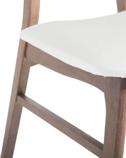 Beliani Tuoli Kumipuu Tumma Puu/Valkoinen 2 Kpl Lynn Flash Sale