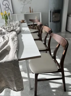 Beliani Tuoli Kumipuu Tumma Puu/Valkoinen 2 Kpl Lynn Flash Sale