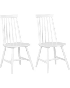 Beliani Tuoli Kumipuu Valkoinen 2 Kpl Burbank Cheap