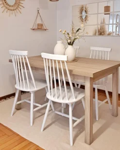 Beliani Tuoli Kumipuu Valkoinen 2 Kpl Burbank Cheap