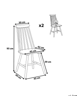 Beliani Tuoli Kumipuu Valkoinen 2 Kpl Burbank Cheap