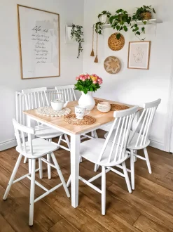 Beliani Tuoli Kumipuu Valkoinen 2 Kpl Burbank Cheap