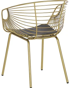 Beliani Tuoli Metalli Kulta 2 Kpl Hoback Best Sale