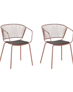 Beliani Tuoli Metalli Kupari 2 Kpl Rigby Store