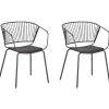Beliani Tuoli Metalli Musta 2 Kpl Rigby Hot