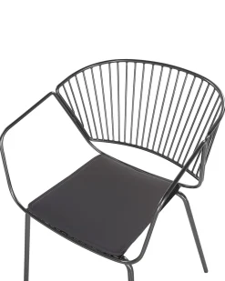 Beliani Tuoli Metalli Musta 2 Kpl Rigby Hot