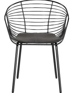 Beliani Tuoli Metalli Musta 2 Kpl Hoback Discount