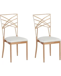 Beliani Tuoli Metalli Ruusukulta 2 Kpl Girard Hot