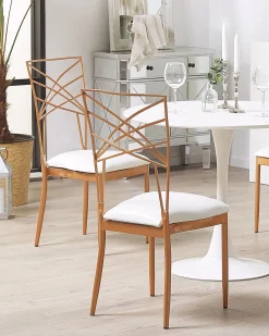 Beliani Tuoli Metalli Ruusukulta 2 Kpl Girard Hot